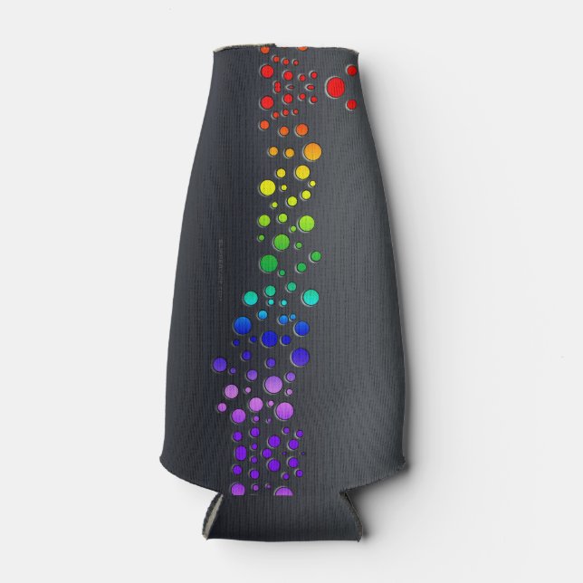 SlipperyJoe Liebe Blasen rot-orange-gelb-grün c Flaschenkühler (Vorderseite)