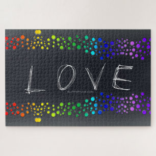 SlipperyJoe Liebe Blasen rot-orange-gelb-grün c Puzzle