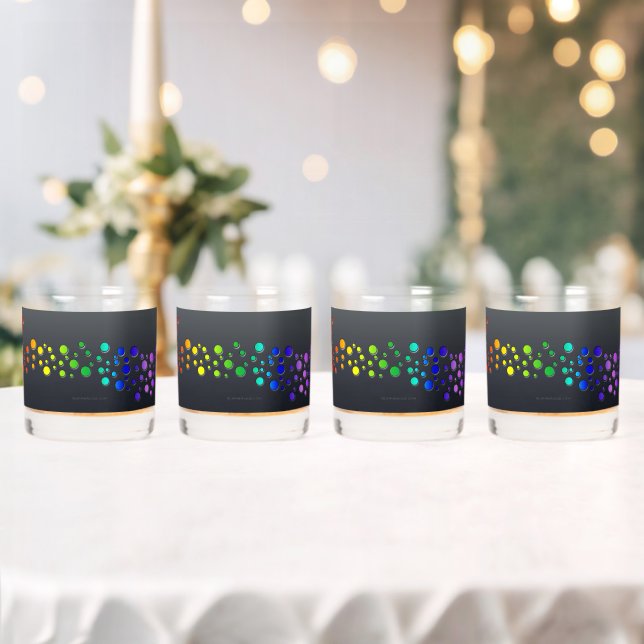 SlipperyJoe Liebe Blasen rot-orange-gelb-grün c Whiskyglas (Insitu (Hochzeit))