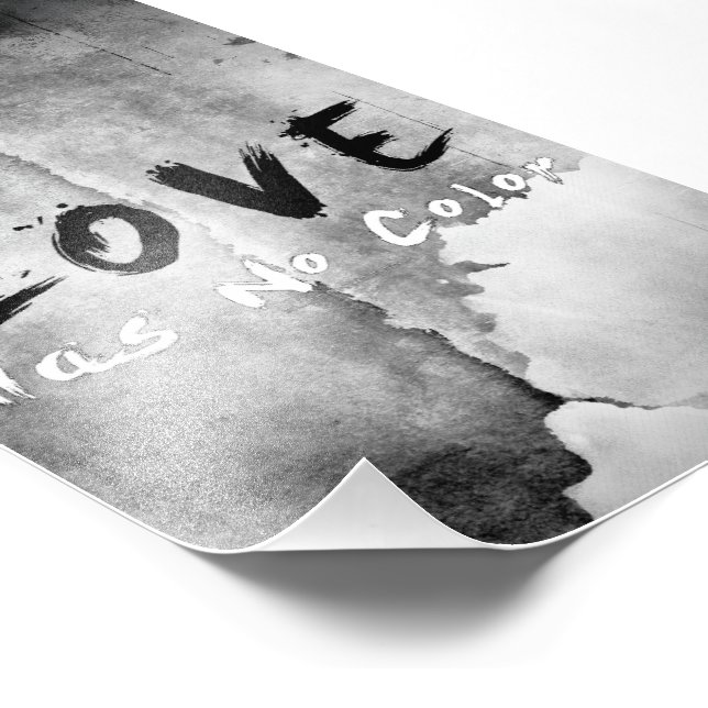 SlipperyJoe-Liebe hat keine Hautfarbe Fotodruck (Ecke)