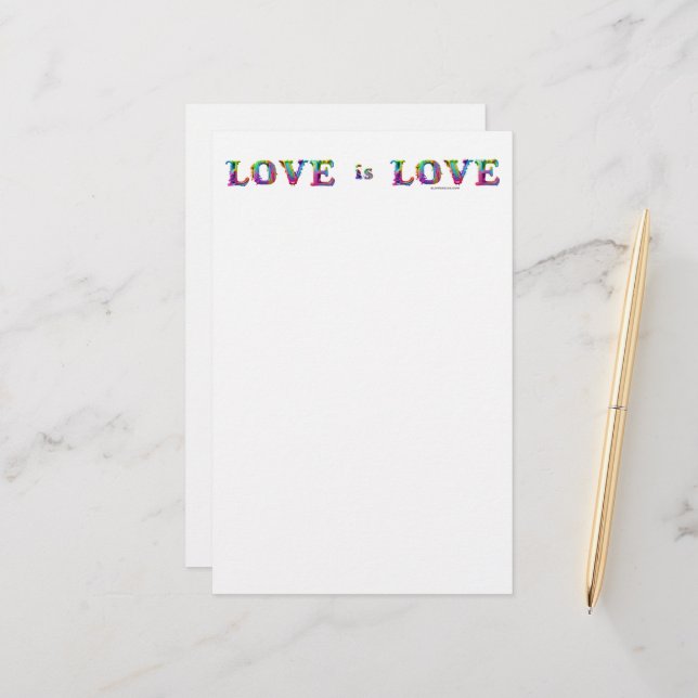 SlipperyJoe Liebe ist Liebe tropfend schmelzend dy Briefpapier (Vorderseite/Rückseite Beispiel)