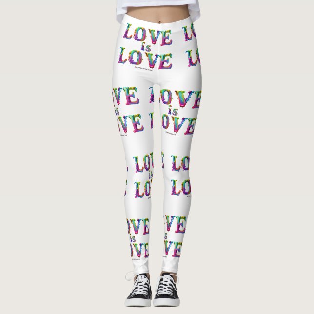 SlipperyJoe Liebe ist Liebe tropfend schmelzend dy Leggings (Vorderseite)