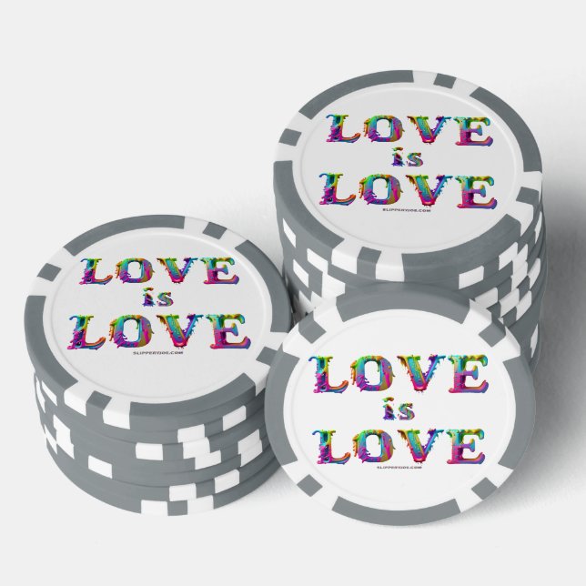 SlipperyJoe Liebe ist Liebe tropfend schmelzend dy Pokerchips (Stapel)