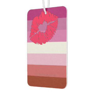 SlipperyJoe Lippenstift lesbische Pride-Flagge fem Autolufterfrischer