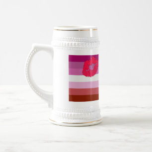 SlipperyJoe Lippenstift lesbische Pride-Flagge fem Bierglas
