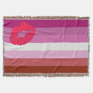 SlipperyJoe Lippenstift lesbische Pride-Flagge fem Decke