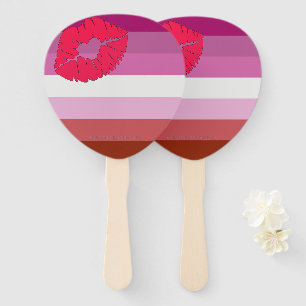 SlipperyJoe Lippenstift lesbische Pride-Flagge fem Fächer