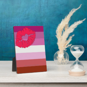 SlipperyJoe Lippenstift lesbische Pride-Flagge fem Fotoplatte