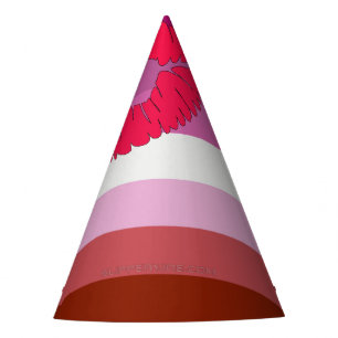 SlipperyJoe Lippenstift lesbische Pride-Flagge fem Partyhütchen