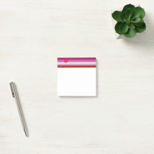 SlipperyJoe Lippenstift lesbische Pride-Flagge fem Post-it Klebezettel