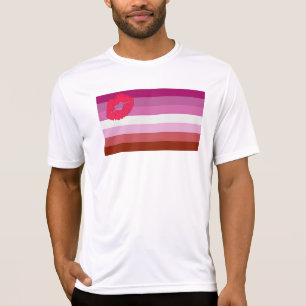 SlipperyJoe Lippenstift lesbische Pride-Flagge fem T-Shirt