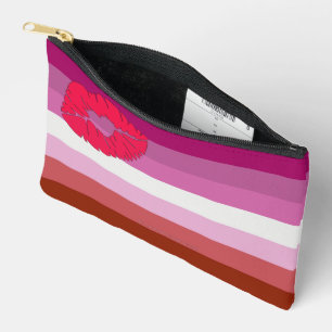 SlipperyJoe Lippenstift lesbische Pride-Flagge fem Zubehörtasche