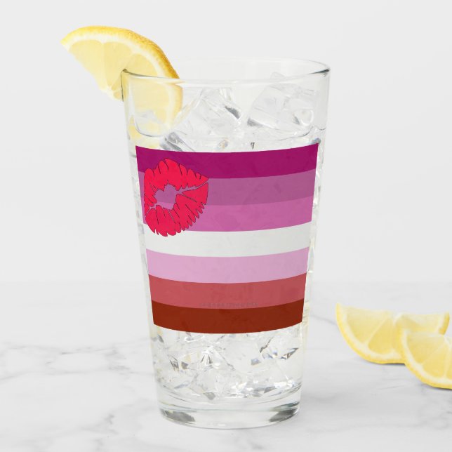 SlipperyJoe Lippenstift Lesbische Strichflagge Fem Glas (Vorderseite Ice)