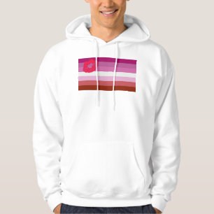 SlipperyJoe Lippenstift Lesbische Strichflagge Fem Hoodie