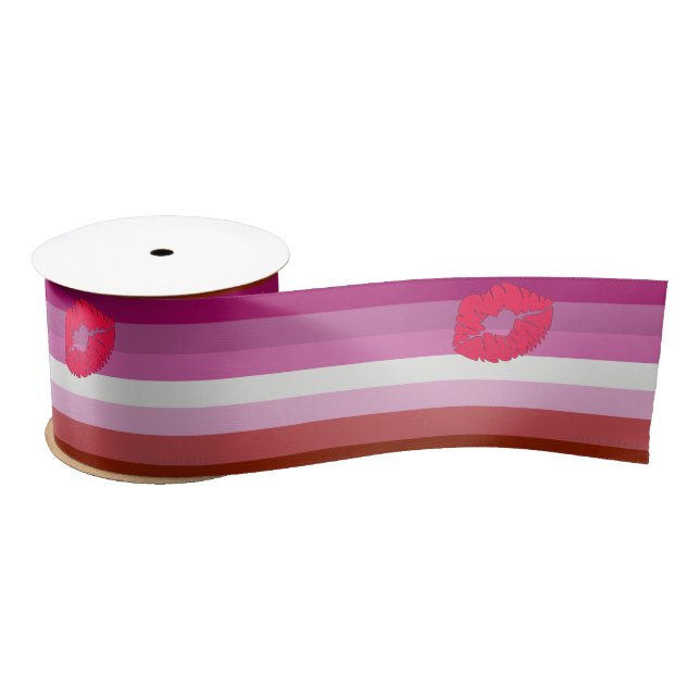 SlipperyJoe Lippenstift Lesbische Strichflagge Fem Satinband (Spule)