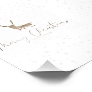 SlipperyJoe Merry Weihnachtsrentiere rote Nase ant Fotodruck