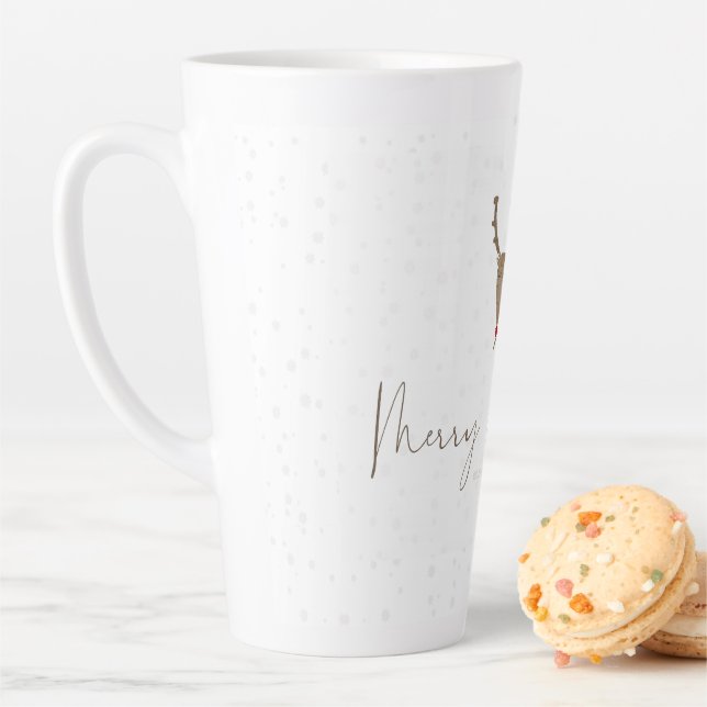 SlipperyJoe Merry Weihnachtsrentiere rote Nase ant Milchtasse (Beispiel)