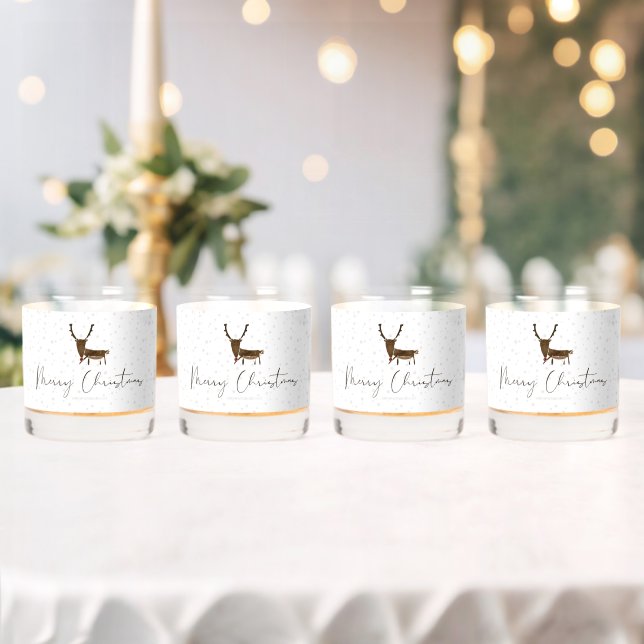 SlipperyJoe Merry Weihnachtsrentiere rote Nase ant Whiskyglas (Insitu (Hochzeit))