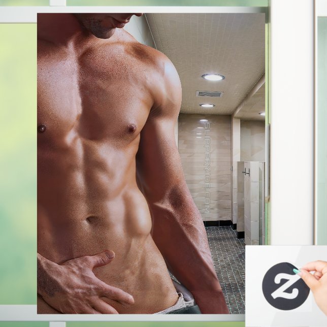 SlipperyJoe-Muschelmuskulatur-Armbanduhr Fensteraufkleber (Zuhause)