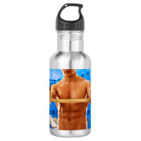 SlipperyJoe Musculus man abs locker Raum gekachelt