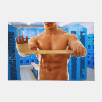 SlipperyJoe Musculus man abs locker Raum gekachelt