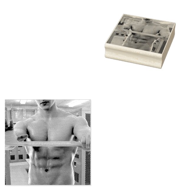 SlipperyJoe Musculus man abs locker Raum gekachelt Gummistempel (Stempel)