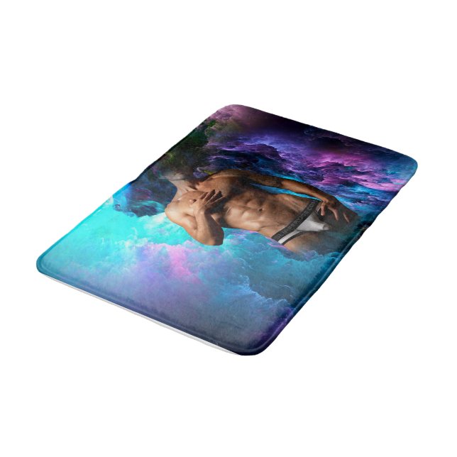 SlipperyJoe Muskel-Unterhosen-Wulst lebhaft h Badematte (Schrägansicht)