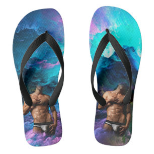 SlipperyJoe Muskel-Unterhosen-Wulst lebhaft h Flip Flops