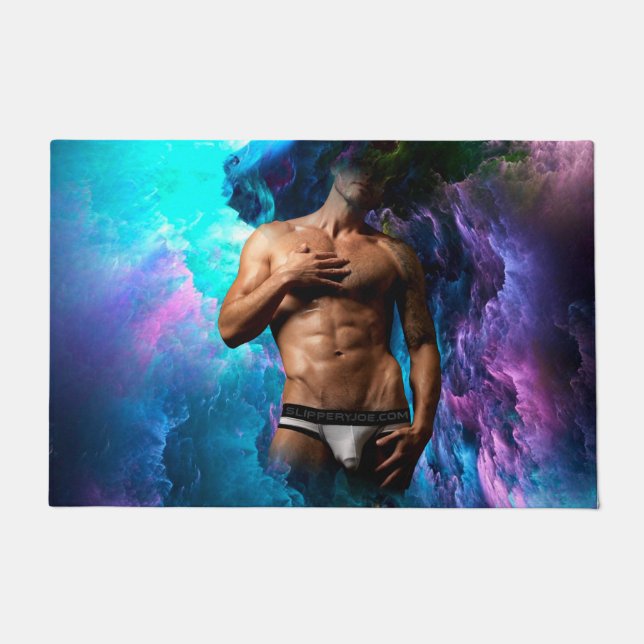 SlipperyJoe Muskel-Unterhosen-Wulst lebhaft h Fußmatte (Vorderseite)