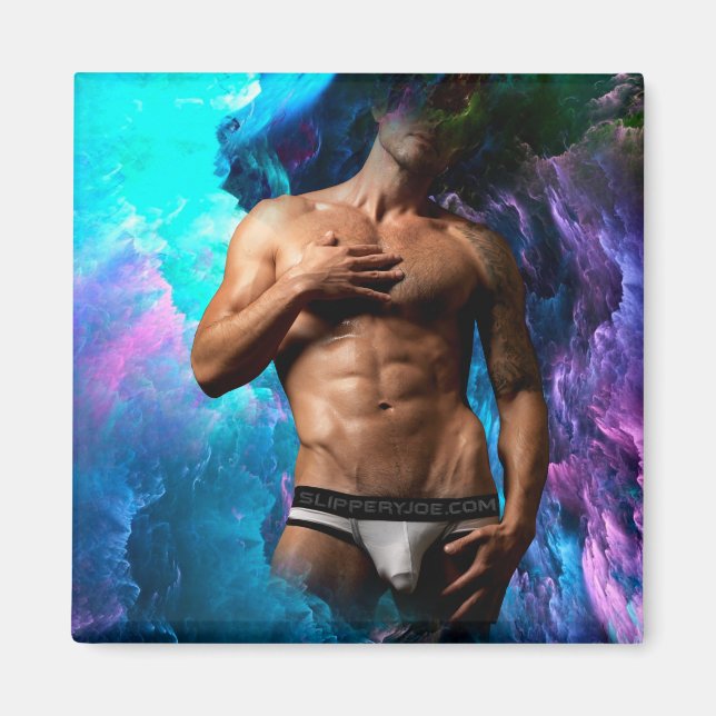 SlipperyJoe Muskel-Unterhosen-Wulst lebhaft h Magnet (Vorne)