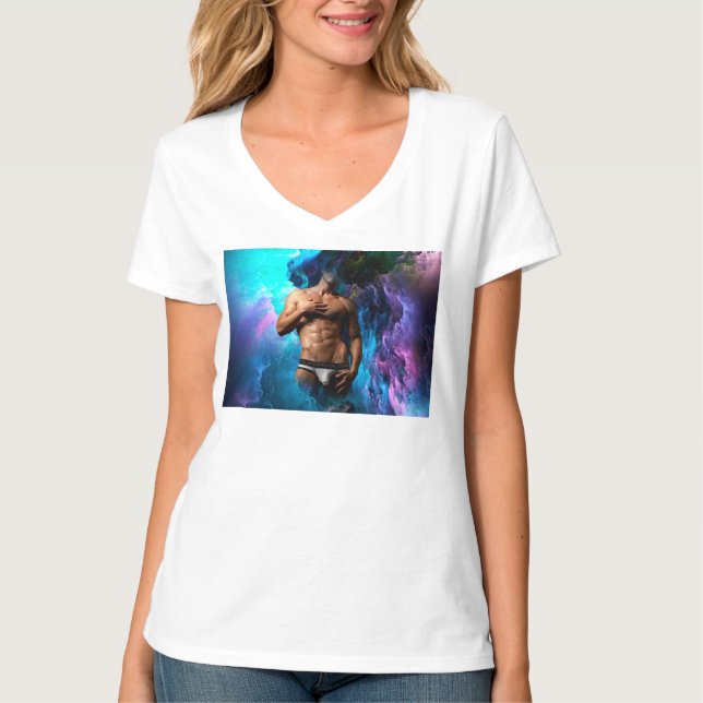 SlipperyJoe Muskel-Unterhosen-Wulst lebhaft h T-Shirt (Vorderseite)