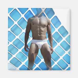 SlipperyJoe muskulöser Mann sechs Packungen abs mä Magnet