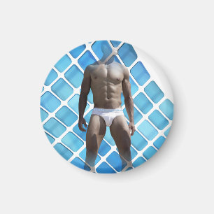 SlipperyJoe muskulöser Mann sechs Packungen abs mä Magnet