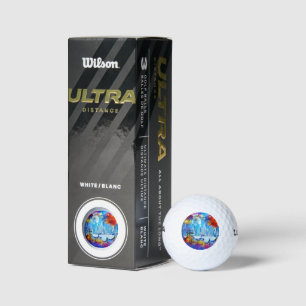 SlipperyJoe NYC Graffiti Mond umgeben von wirbelnd Golfball