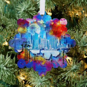 SlipperyJoe NYC Graffiti Mond umgeben von wirbelnd Ornament Karte
