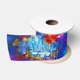 SlipperyJoe NYC Graffiti Mond umgeben von wirbelnd Satinband