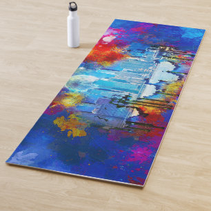 SlipperyJoe NYC Graffiti Mond umgeben von wirbelnd Yogamatte