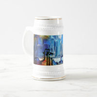 SlipperyJoe NYC Graffiti-Moon umringt wirbelnd