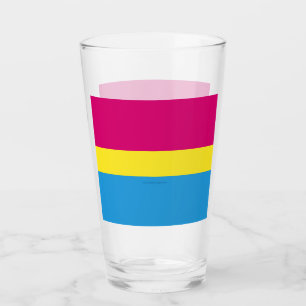SlipperyJoe pansexual Stolz Fahne rosa Bernstein Glas
