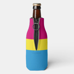 SlipperyJoe pansexuelle Pride-Flagge pink Bernstei Flaschenkühler