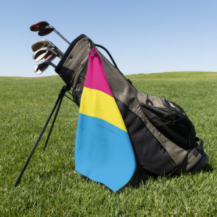 SlipperyJoe pansexuelle Pride-Flagge pink bernstei Golfhandtuch