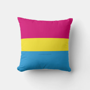 SlipperyJoe pansexuelle Pride-Flagge pink Bernstei Kissen