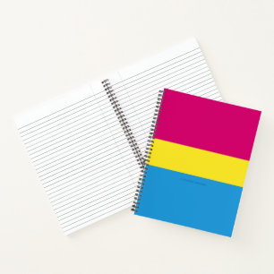 SlipperyJoe pansexuelle Pride-Flagge pink Bernstei Notizbuch