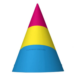 SlipperyJoe pansexuelle Pride-Flagge pink Bernstei Partyhütchen