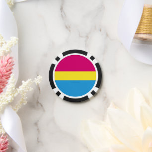 SlipperyJoe pansexuelle Pride-Flagge pink Bernstei Pokerchips
