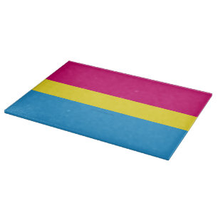 SlipperyJoe pansexuelle Pride-Flagge pink bernstei Schneidebrett