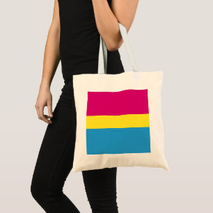 SlipperyJoe pansexuelle Pride-Flagge pink bernstei Tragetasche