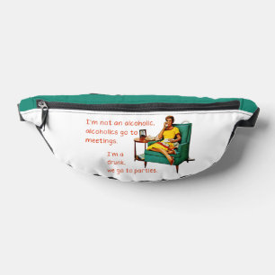 SlipperyJoe Soziale Trinken Party Vintage Frau Bauchtasche