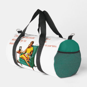 SlipperyJoe sozialisiert Trinken Party Vintag Duffle Bag