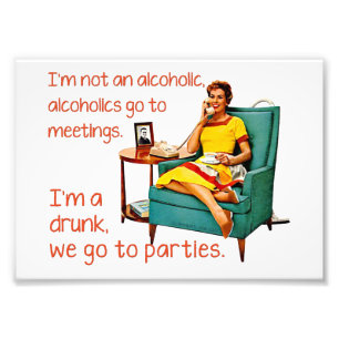 SlipperyJoe sozialisiert Trinken Party Vintag Fotodruck